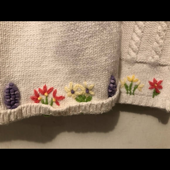 Gymboree Flowers Button-Down Knit Long Sleeve - Picture 3 of 4